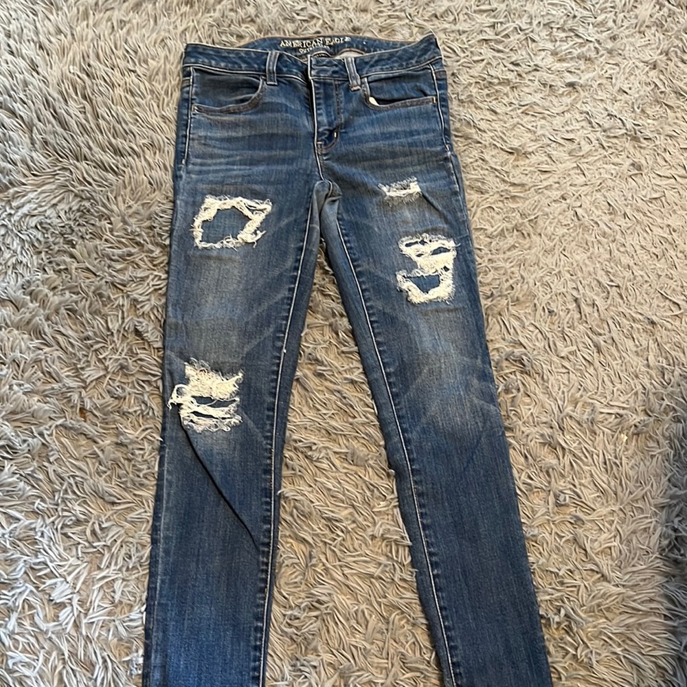 American eagle size 8 mid rise jeans